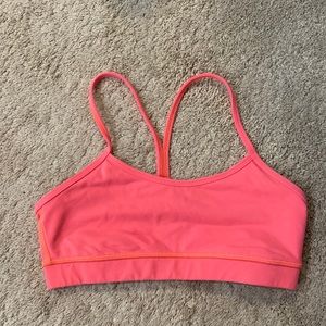Lululemon size 6 Power Y bra in coral